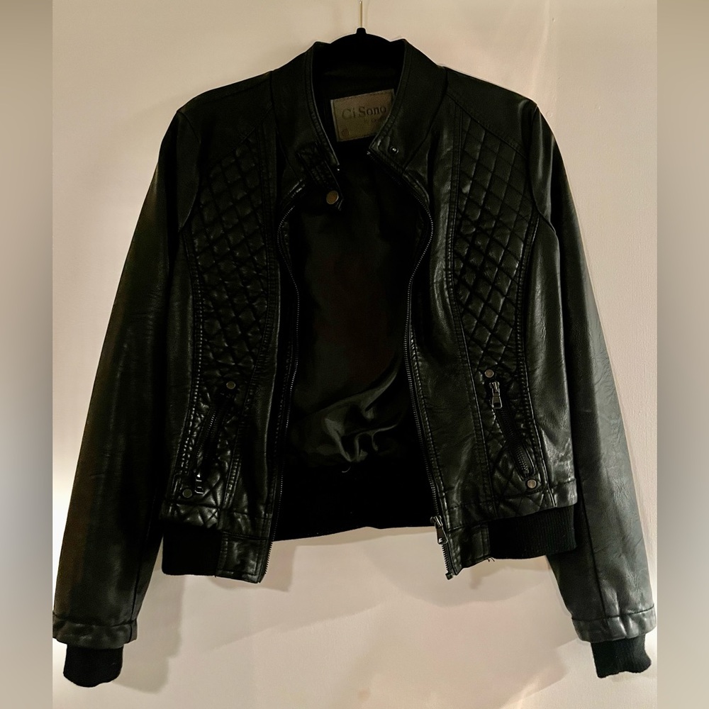 Black Faux Leather Jacket